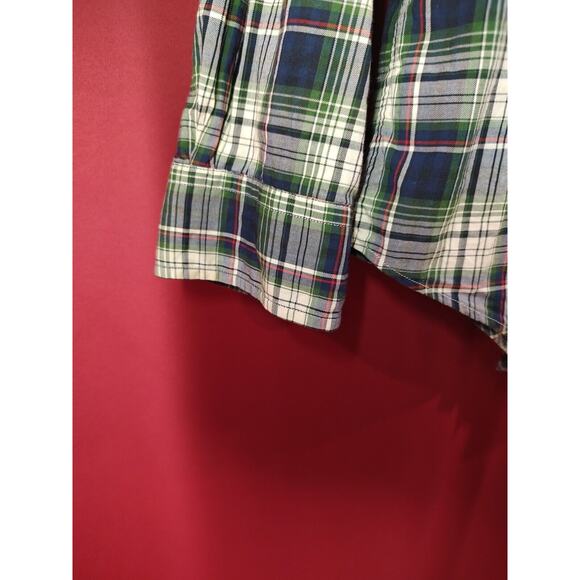 Men's Ralph Lauren Classic Fit Long Sleeve Button Up Plaid Shirt Blue/Green - XL - Picture 4 of 7